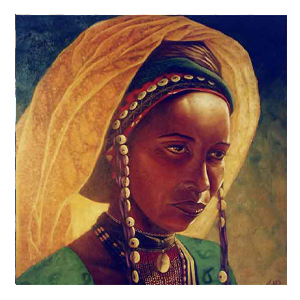 Peul woman : 50 x 70 cm